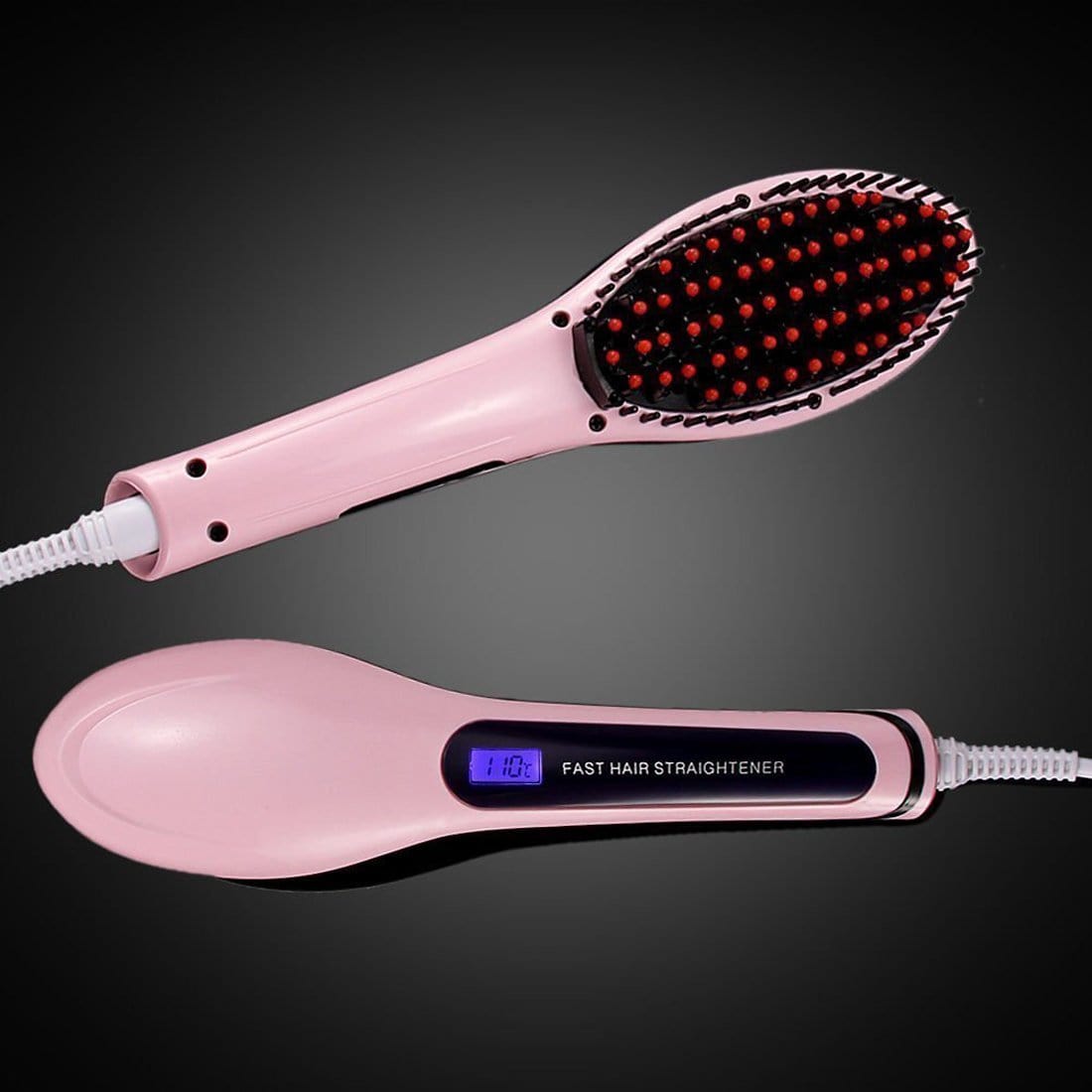 Heated Hair Straightening Brush Volumizer Anti Frizz Comb Heated Hair Straightening Brush