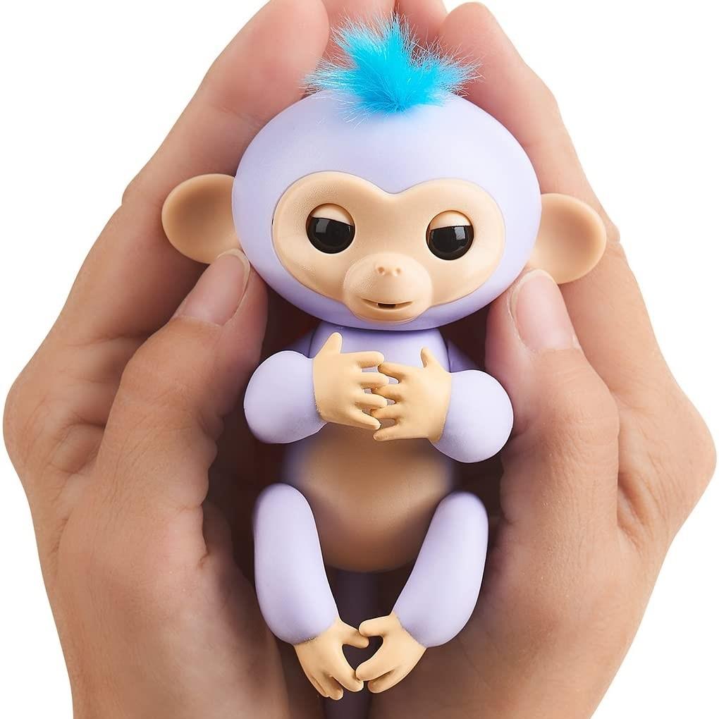Interactive Finger Monkey Toy Baby Monkey Toy Light Blue Interactive Finger Monkey Toy