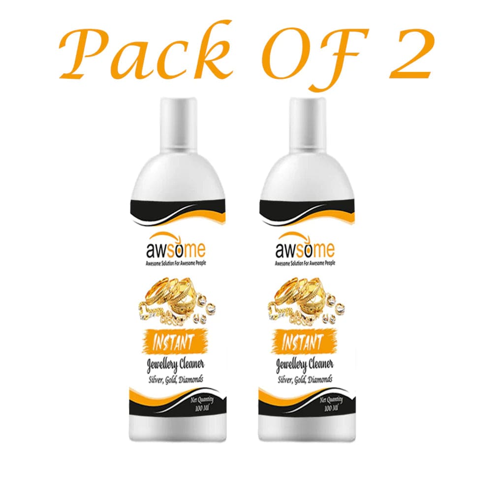 Jewelry Gold Silver Cleaner Polish Liquid Solution Jewelry Cleaner Polish Liquid - Pack of 2
