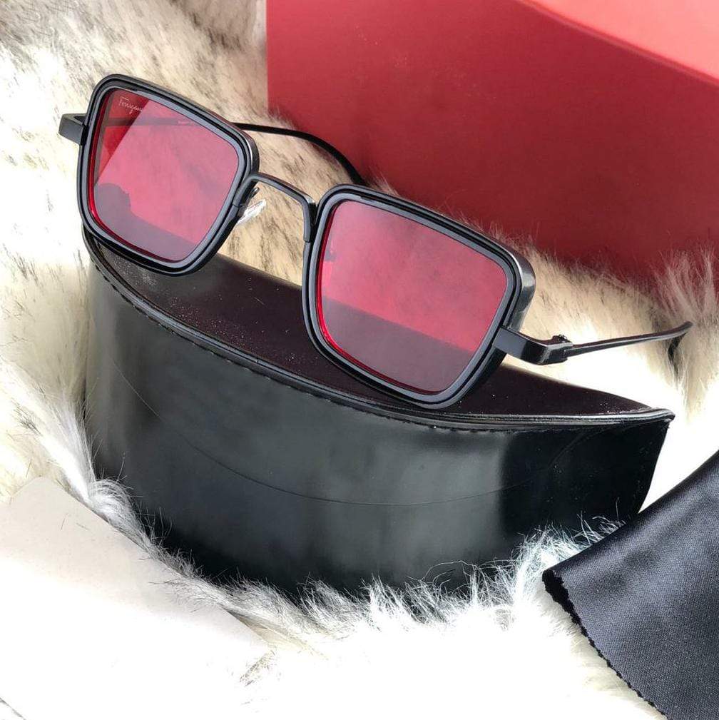 Kabir Singh Sunglasses Stylish Cool Goggles for Men Black / Red Sunglasses
