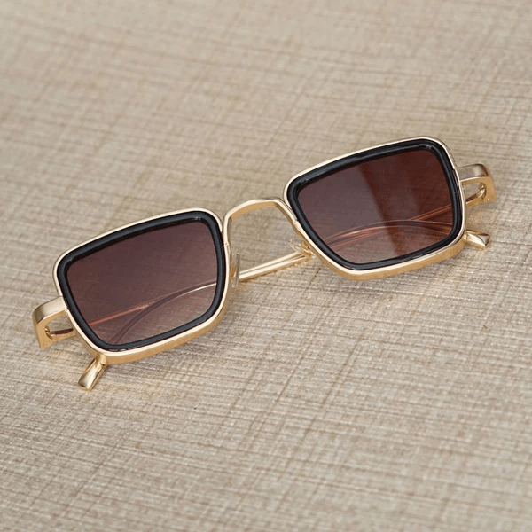 Kabir Singh Sunglasses Stylish Cool Goggles for Men Gold / Brown Sunglasses