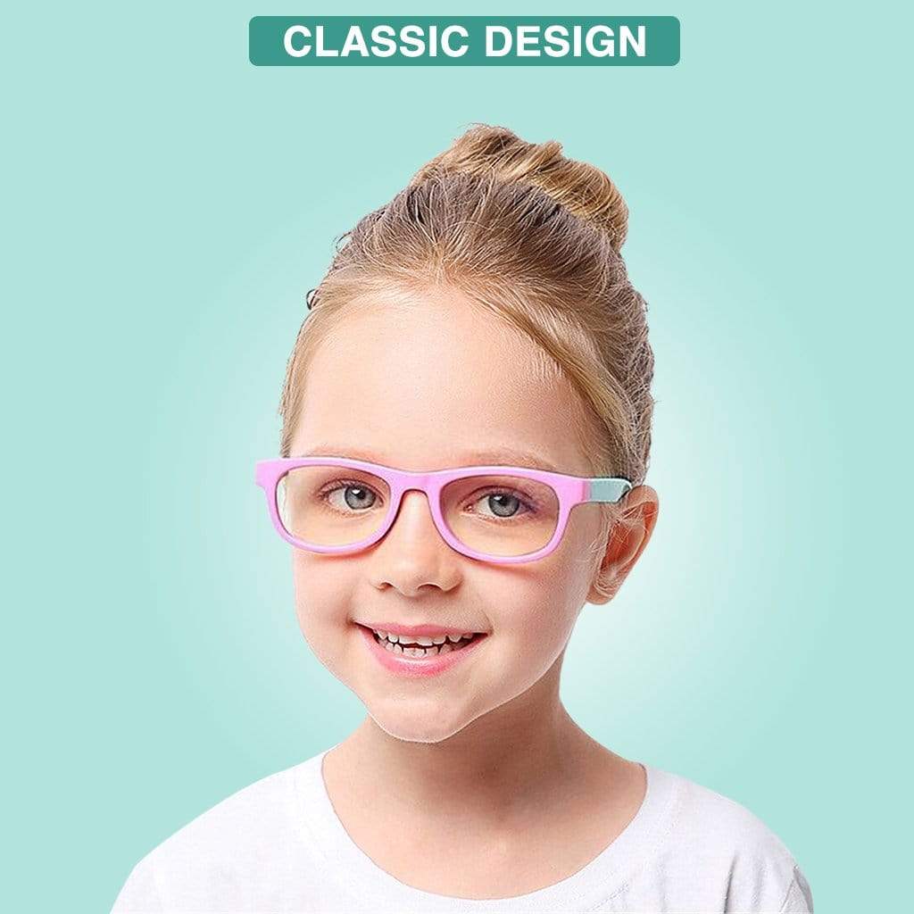 Kids Anti Blue Light Glasses Computer Protection Unbreakable Glasses Baby Pink / Classic / 1-3 Years Kids Anti Blue Light Glasses
