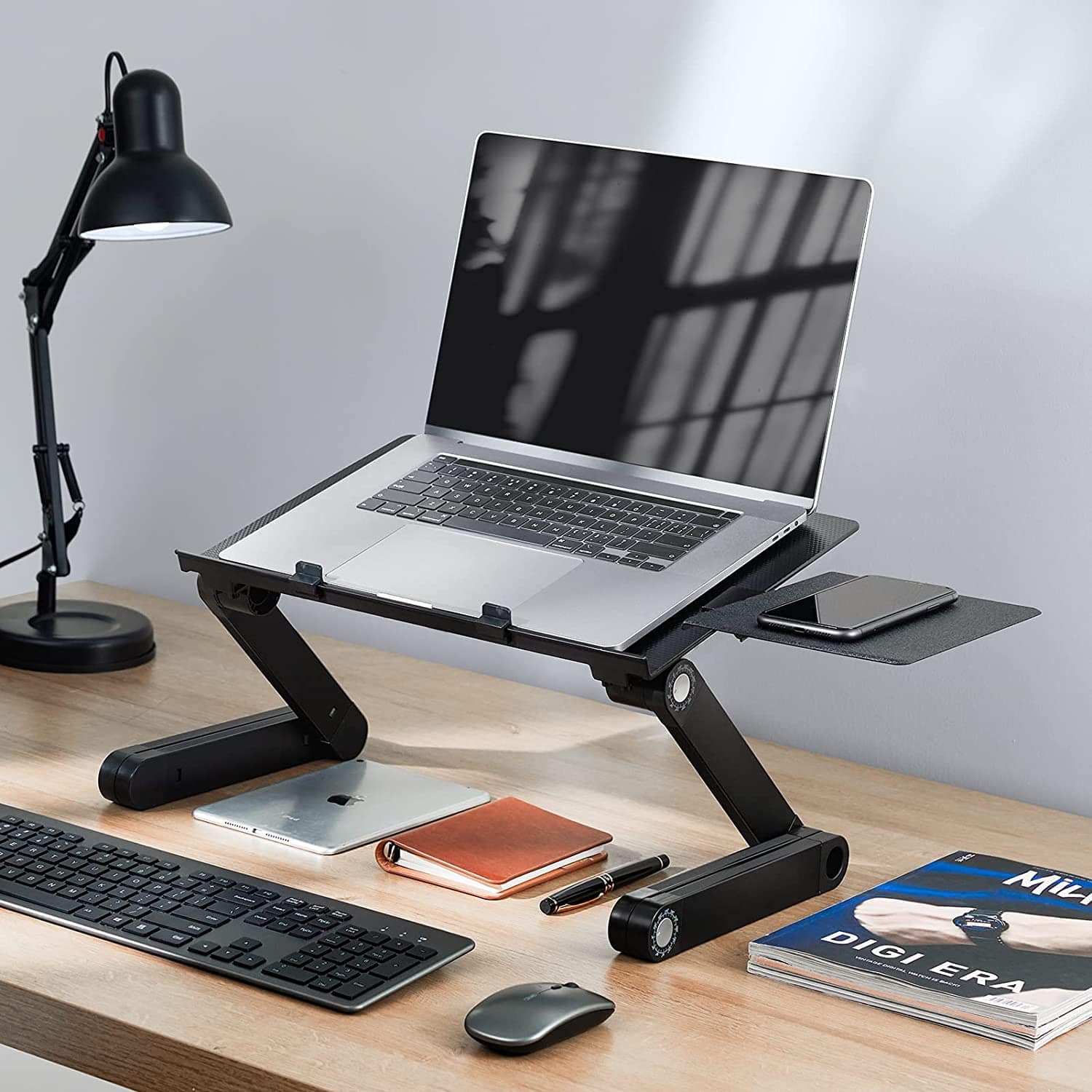 Laptop Stand Adjustable Height Foldable Portable Table Adjustable Foldable Laptop Stand