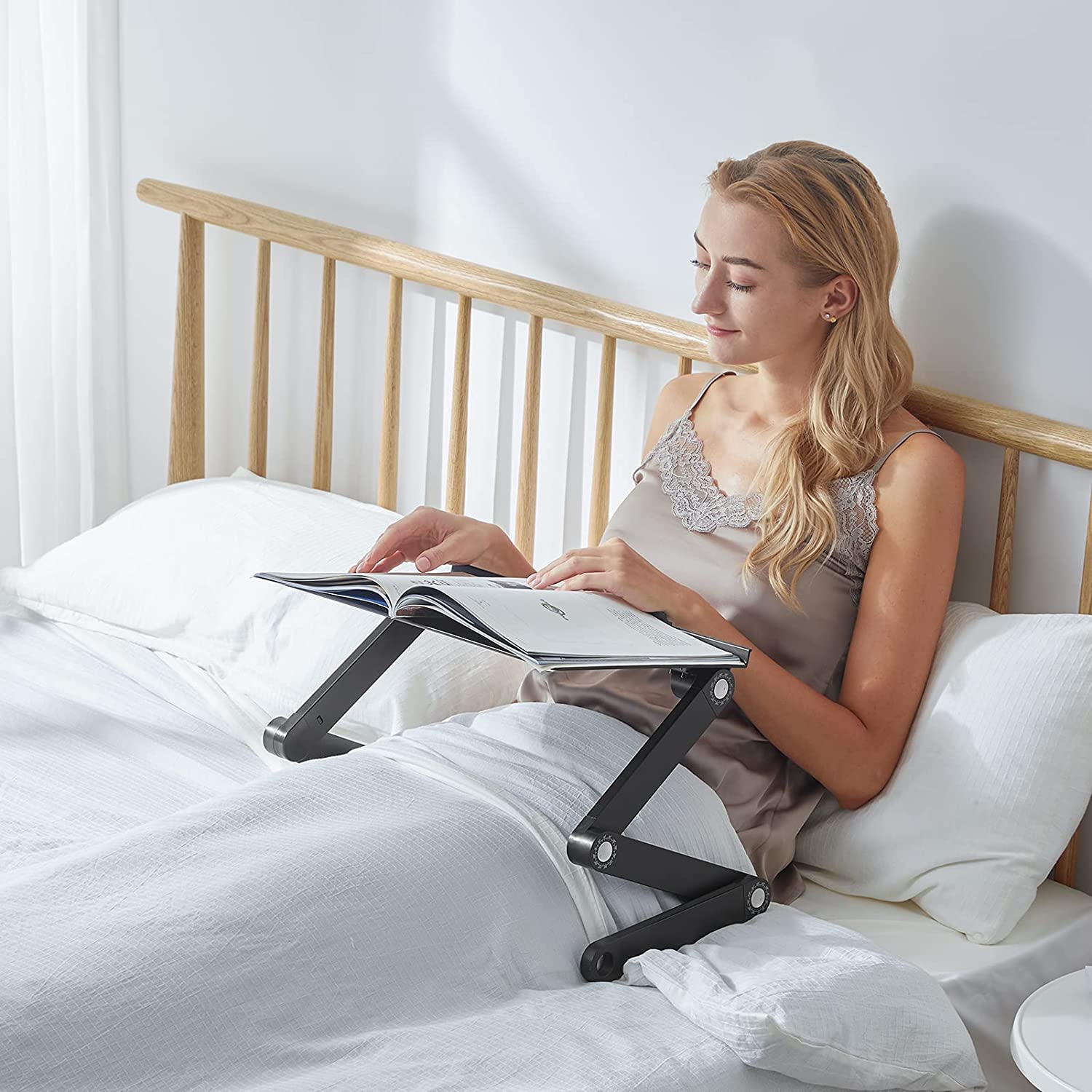 Laptop Stand Adjustable Height Foldable Portable Table Adjustable Foldable Laptop Stand