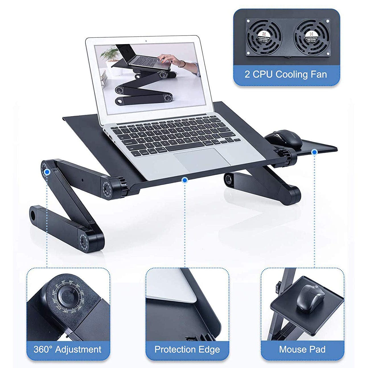 Laptop Stand Adjustable Height Foldable Portable Table Adjustable Foldable Laptop Stand