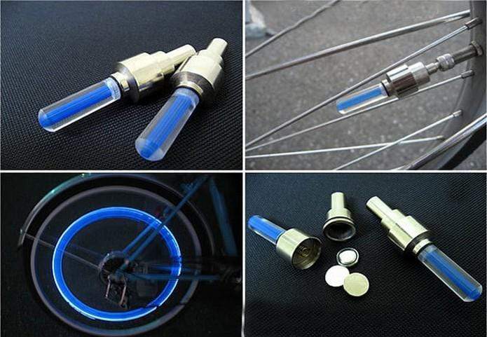 Led Wheel Lights for Car Bike Bicycle Motorcycle Tyre Light - Motion-activated Led Tire Valve Stem Lights Motion-activated Led Tire Valve Stem Lights - Pack of 4