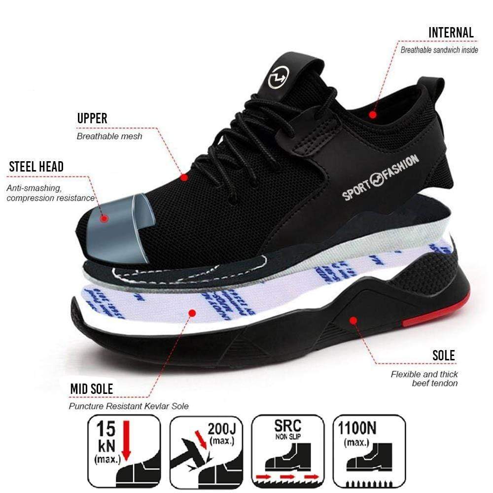 Lightweight Safety Shoes Industrial Steel Toe Shoes Work & Safety Boots Steel Toe Safety Shoes