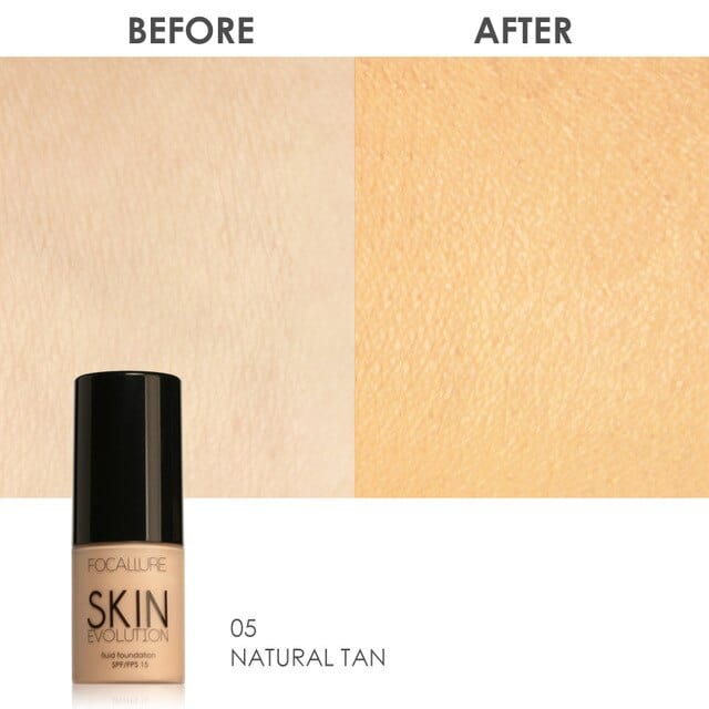 Liquid Foundation Face Makeup Oil Free Face Foundation Make Up Base 5 - Natural Tan Liquid Foundation