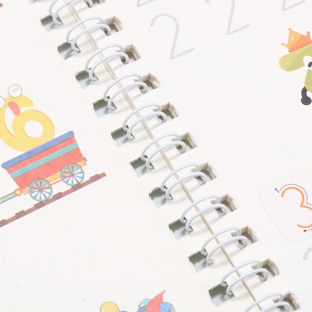 Magic Practice Copybook | Handwriting Practice Letters ABC Tracing Sheets kindergarten Magic Practice Copybook (4 BOOKS,1 PEN,1 GRIP,10 REFILL)