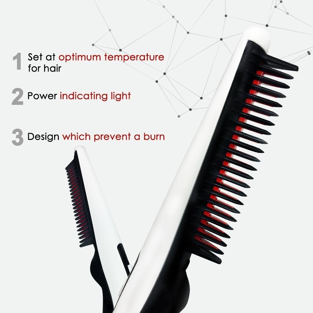 Men Beard Straightener Comb Men Hair Straightening Electric Tool Combs Beard Straightener Comb 2.0