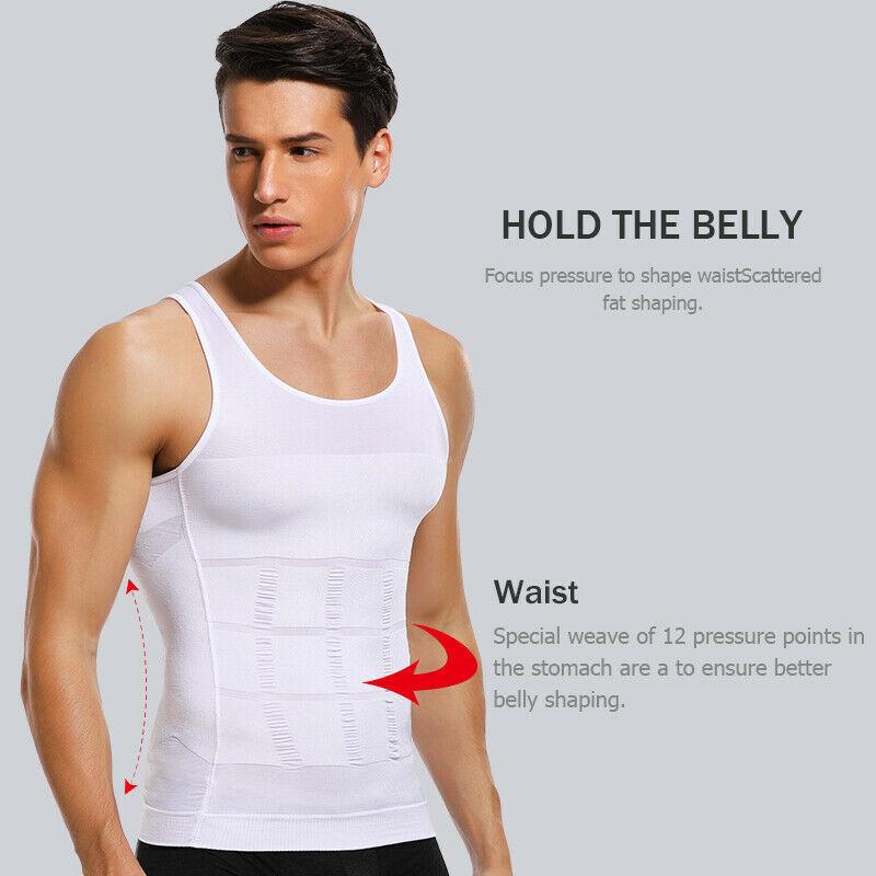 Men Tummy Tucker Slimming Vest Mens Waist Trainer Undershirt Trimmer Slimming Vest Men's Waist Trainer Vest