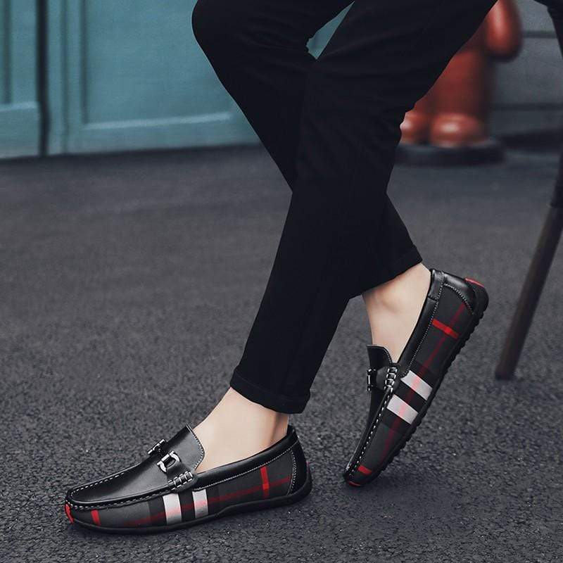 Mens Loafer Shoes Vegan Leather Horsebit Design Uniquely Designed Shoes