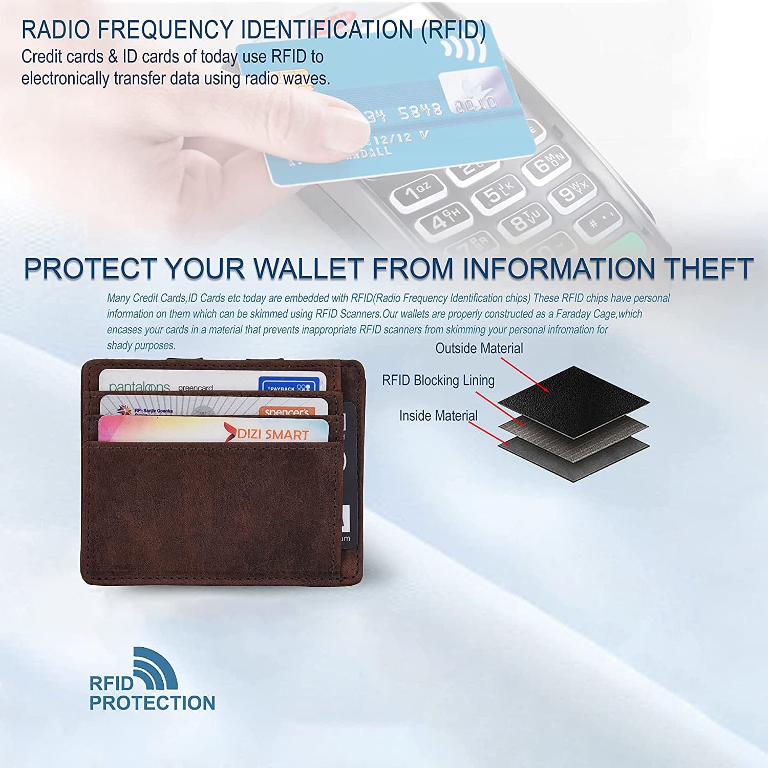 Mens wallet Best Bifold Leather Money Clip Wallets for men Bifold Leather Money Clip Wallet