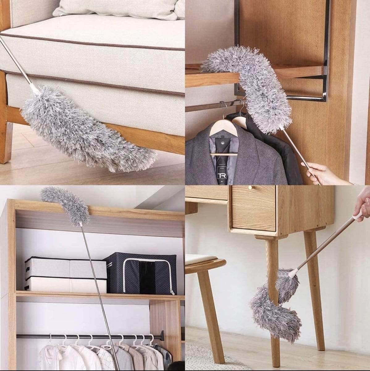 Microfiber Cleaning Broom Ceiling Extendable Flexible Broom Microfiber Cleaning Broom
