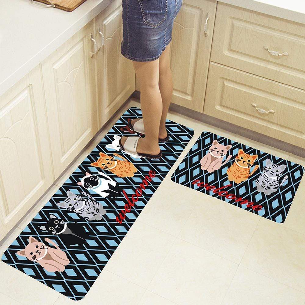 Microfiber Floor Anti Slip Mat Non Slip Kitchen Mat Bubble's Pets Microfiber Non-slip Kitchen Mat