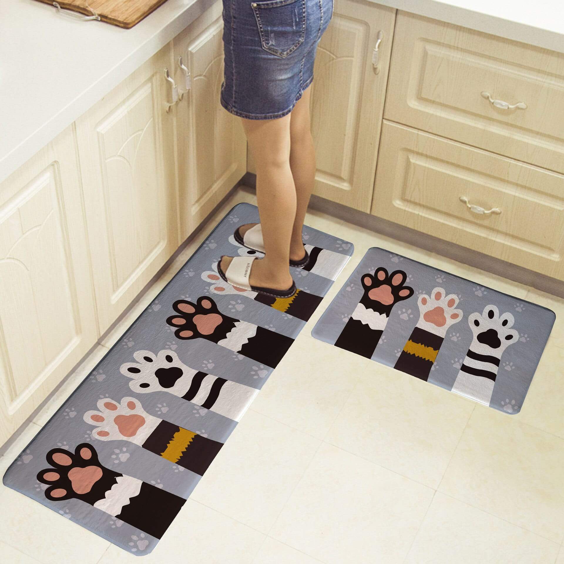 Microfiber Floor Anti Slip Mat Non Slip Kitchen Mat Paws Up! Microfiber Non-slip Kitchen Mat