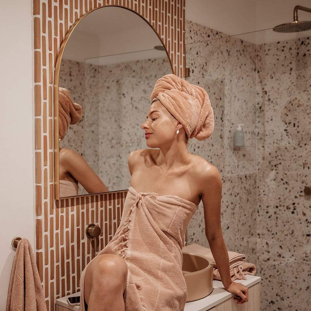 Microfiber Hair Towel Instant Quick Dry Towel Wrap Brown Microfiber Hair Towel