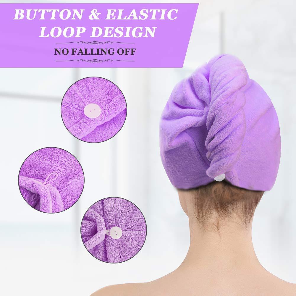 Microfiber Hair Towel Instant Quick Dry Towel Wrap Microfiber Hair Towel