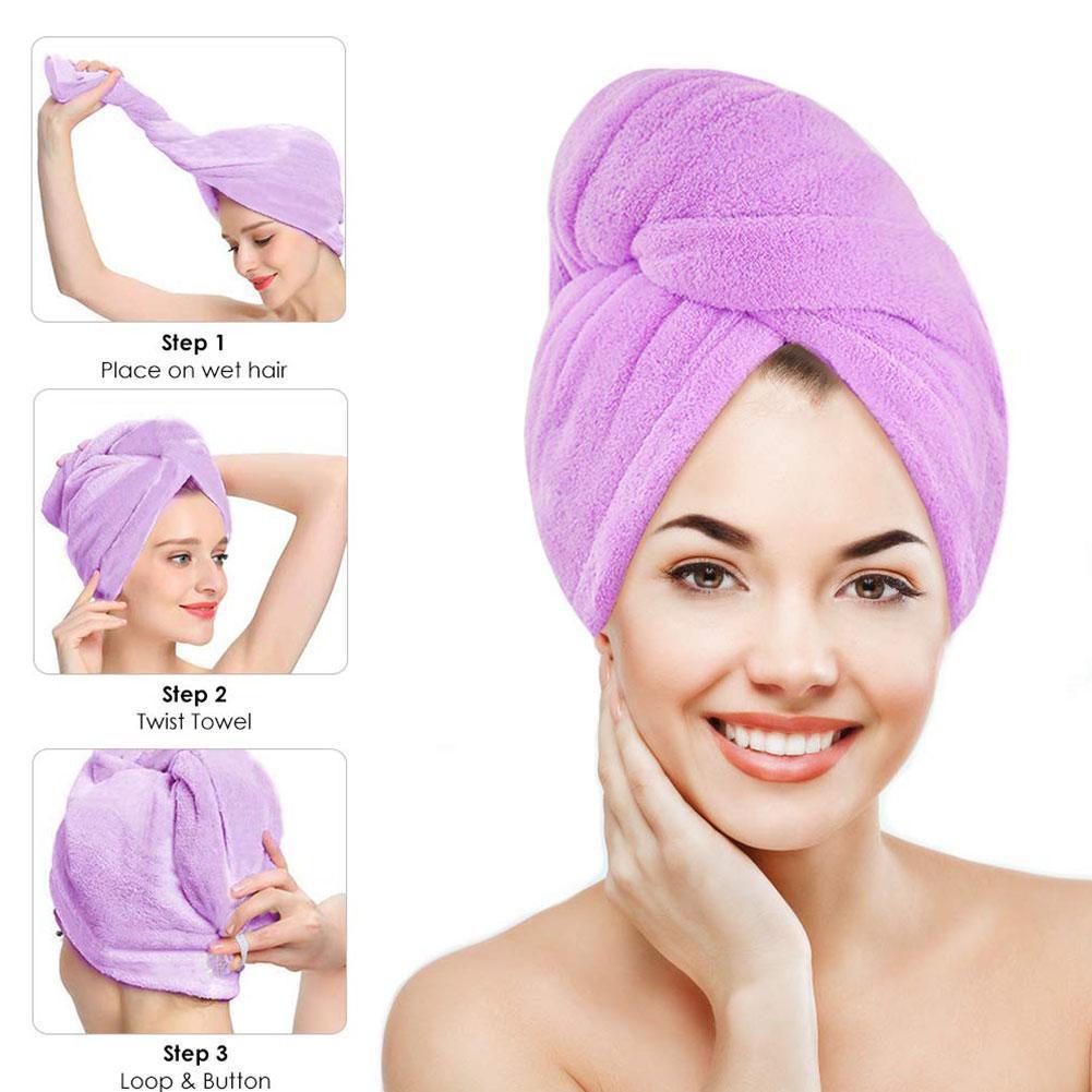 Microfiber Hair Towel Instant Quick Dry Towel Wrap Microfiber Hair Towel