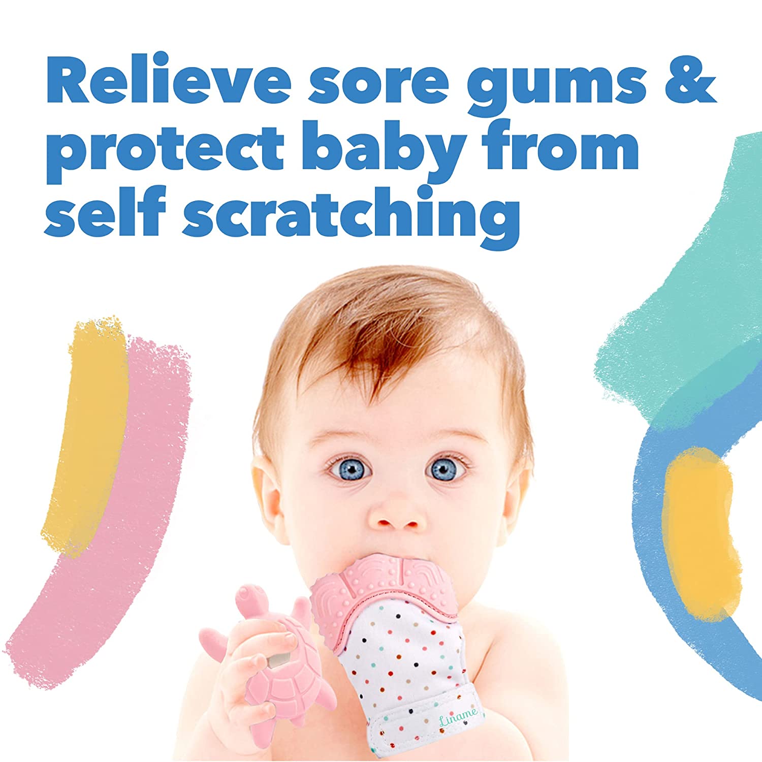 Molar Teething Toys for Infants Teether Pain Silicone Toy - Teething Gloves For Babies Teething Gloves For Babies