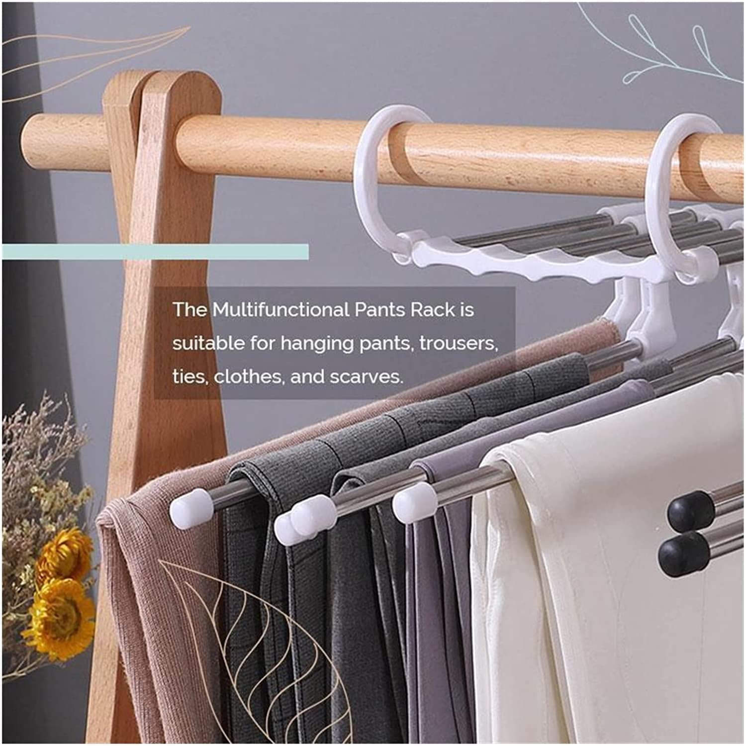 Multi Layer Hanger for Clothes Foldable Space Saving Hanger Multi-layer Foldable Clothes Hanger