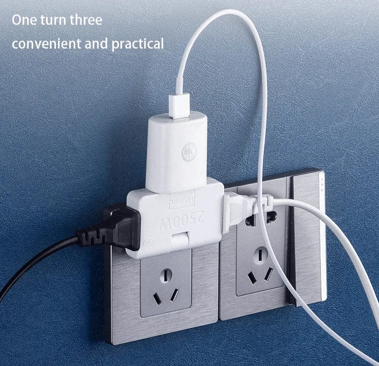 Multi Socket Power Plug 3 Power Extension Adapter Converter  - Rotatable Socket Converter (Buy One Get One Free) Rotatable Socket Converter (Buy One Get One Free)