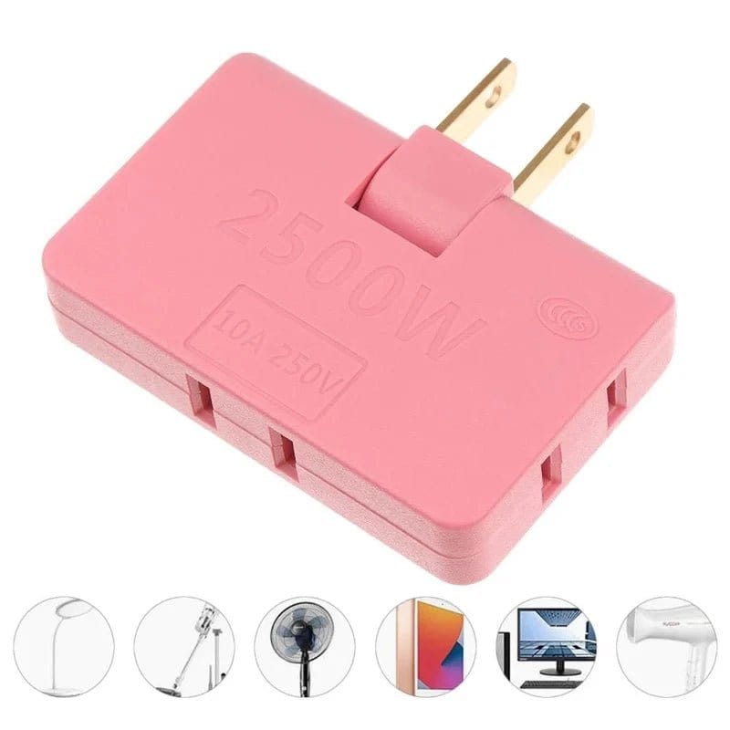 Multi Socket Power Plug 3 Power Extension Adapter Converter  - Rotatable Socket Converter (Buy One Get One Free) Rotatable Socket Converter (Buy One Get One Free)