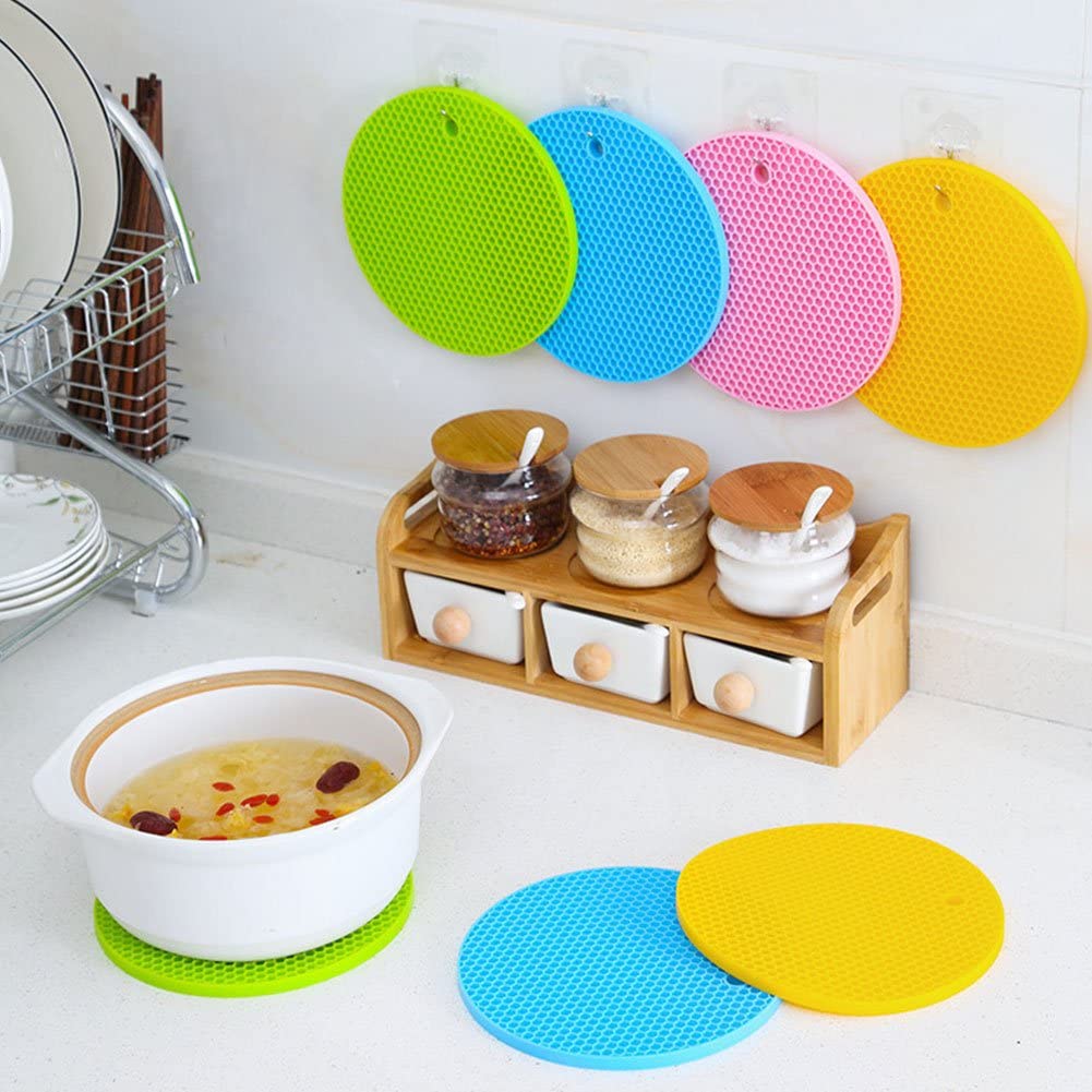 Multipurpose Round Silicone Mat Dining Table Coaster Mat (Pack of 4) Multipurpose Round Silicone Mat (Pack of 4)