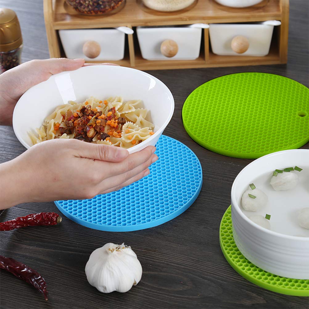 Multipurpose Round Silicone Mat Dining Table Coaster Mat (Pack of 4) Multipurpose Round Silicone Mat (Pack of 4)