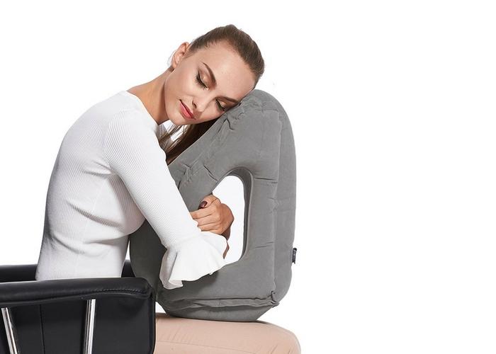 Neck Travel Inflatable Travel Airplane Nap Pillow Inflatable Travel Neck Pillow