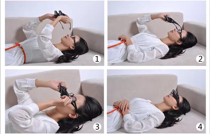 Prism Reading Glasses for Lazy Readers Periscope Bed Goggles Prism Reading Glasses