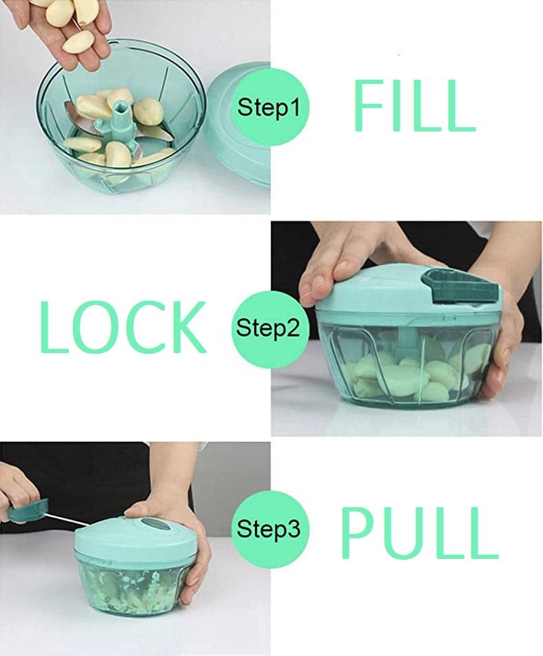 Pull Vegetable Cutter Chopper Onion Potato Food Manual Chopper Manual Meat Grinders Manual Vegetable Chopper