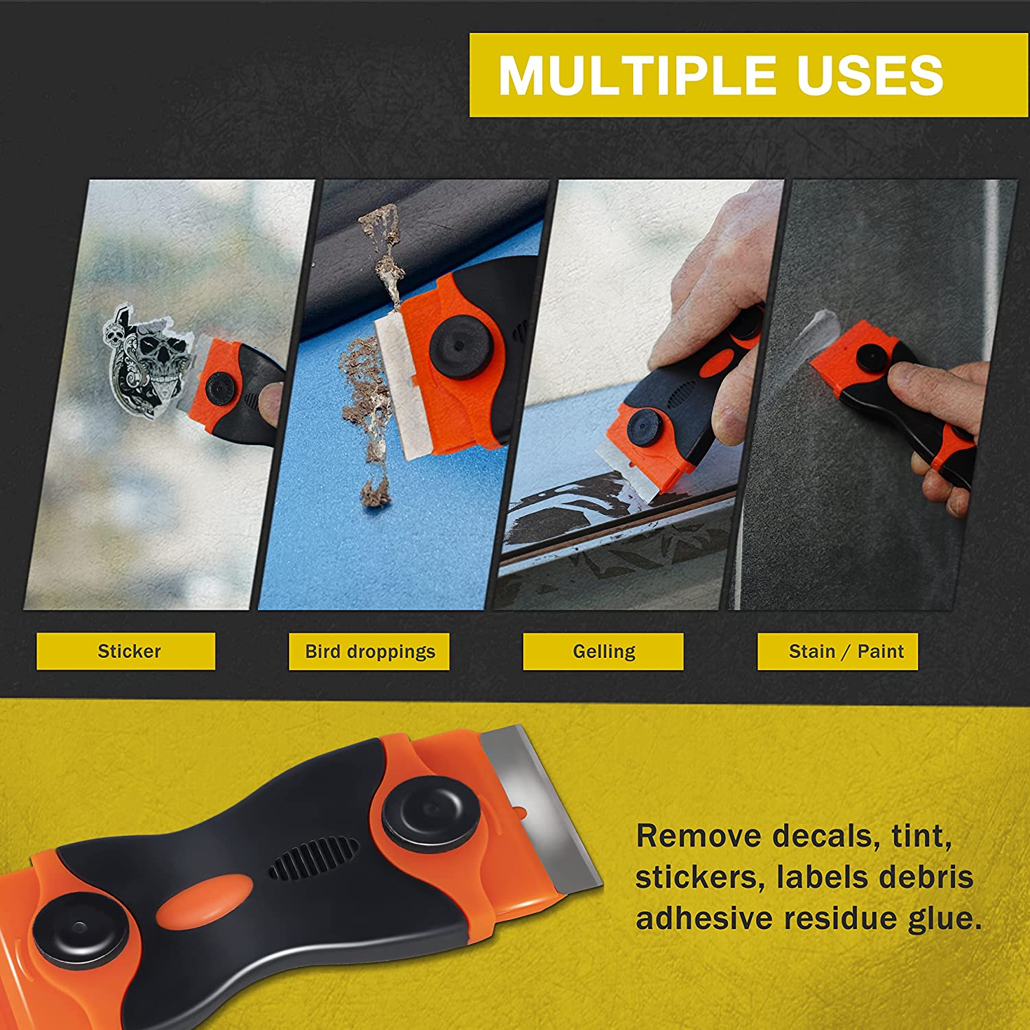 Scraper Tool Glue Glass Plastic Hand Scraper Label Window Tool Plastic Hand Scraper