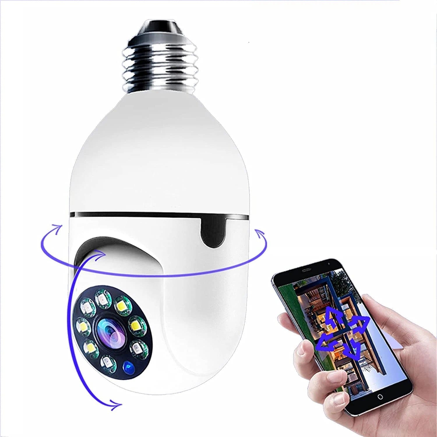 Security Wifi Bulb Camera Cctv Security Light Wireless Cam Wifi Bulb Security Camera