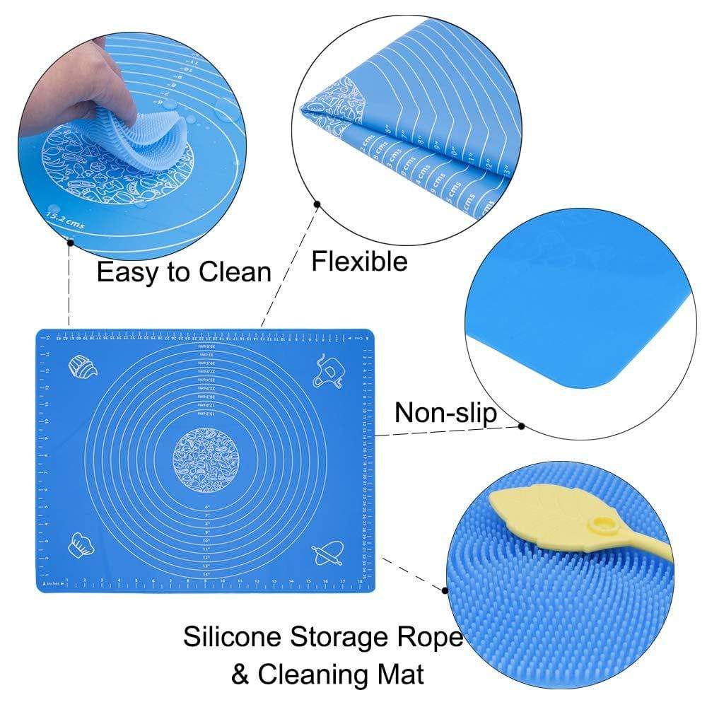 Silicone Baking Mat for Kitchen Rolling Mat for Dough Fondant Silicone Baking Mat