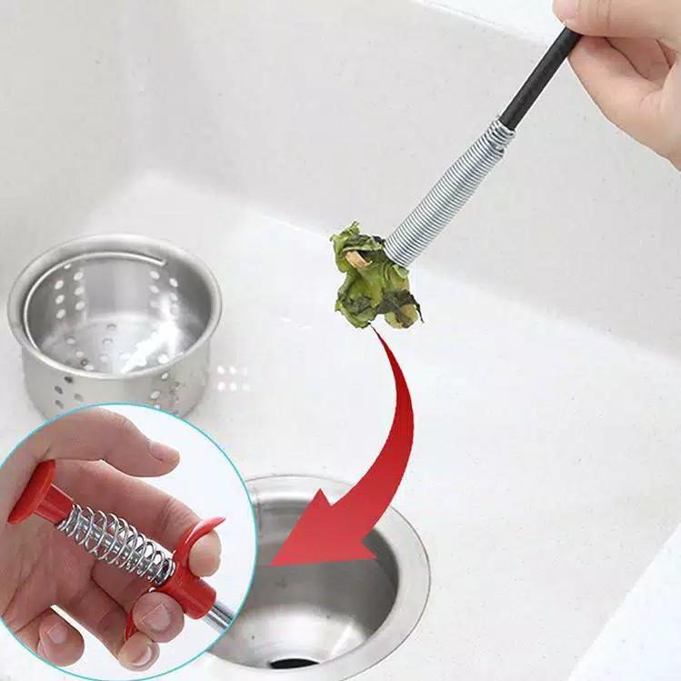 Sink Drain Cleaner Tool Bathroom Drain Clog Remover Wire Cable Drain Cleaner Tool