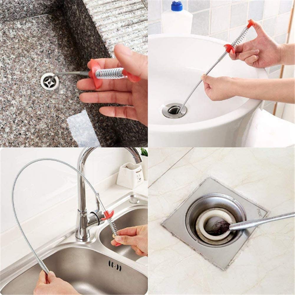 Sink Drain Cleaner Tool Bathroom Drain Clog Remover Wire Cable Drain Cleaner Tool