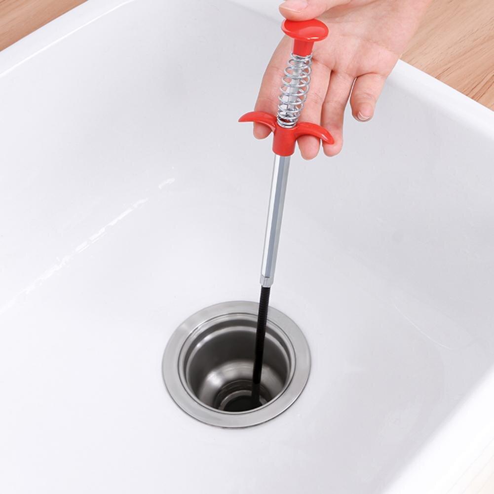 Sink Drain Cleaner Tool Bathroom Drain Clog Remover Wire Cable Drain Cleaner Tool