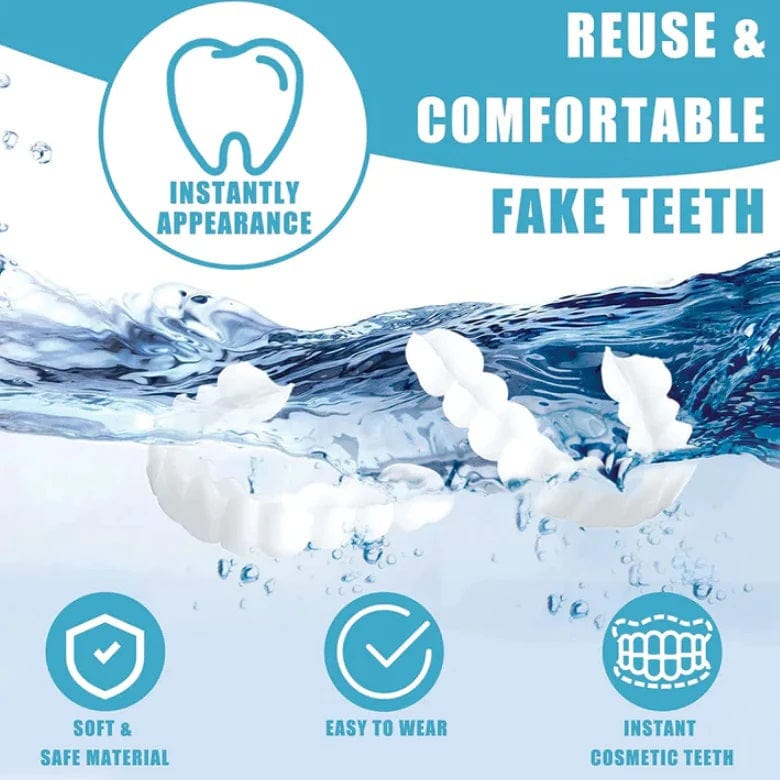 Snap-on Dentures | White Teeth Braces Clip On Veneer Teeth Perfect Dental Braces tool Snap-on Dentures