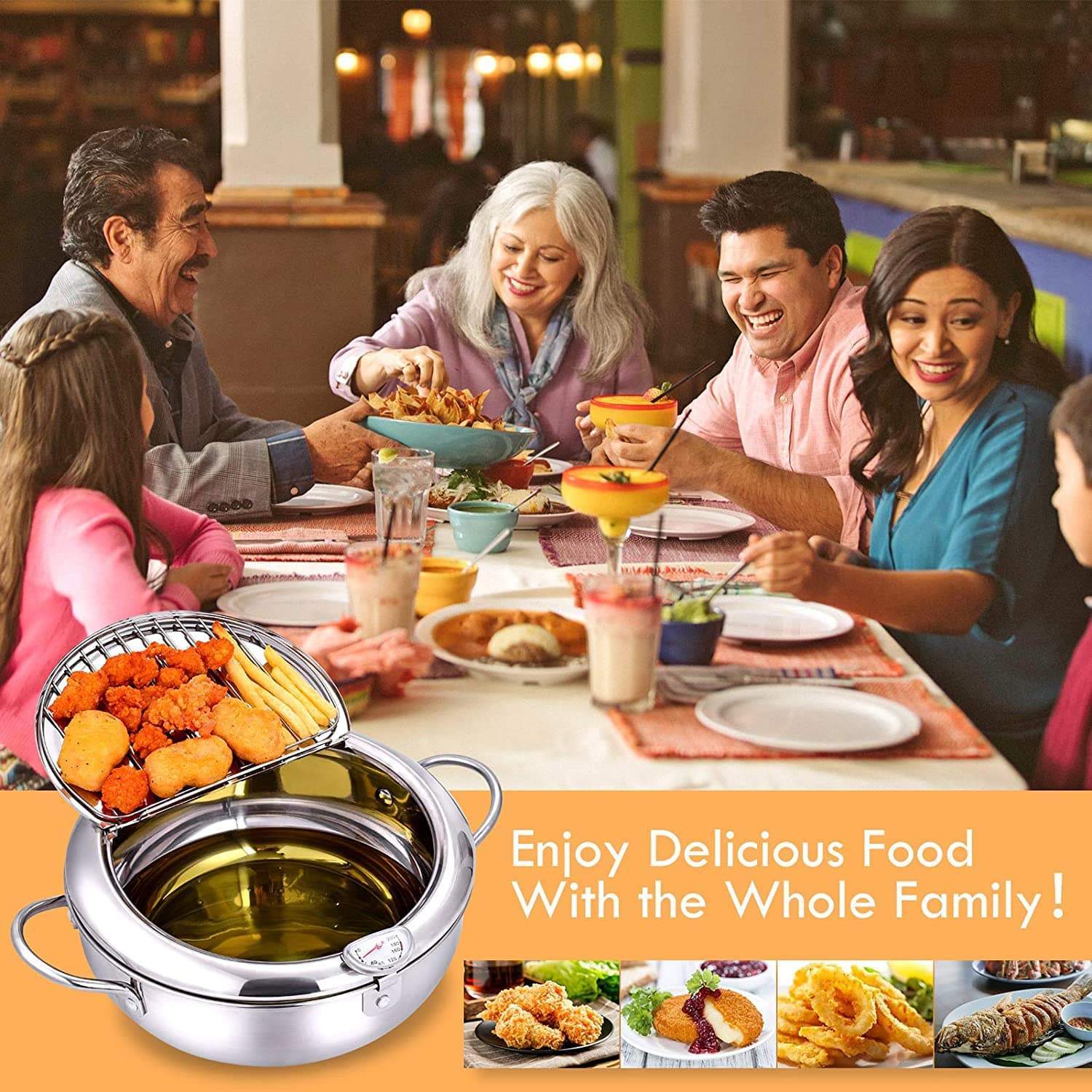 Stainless Steel Deep Frying Pot With Strainer Stainless Steel Deep Frying Pot With Strainer