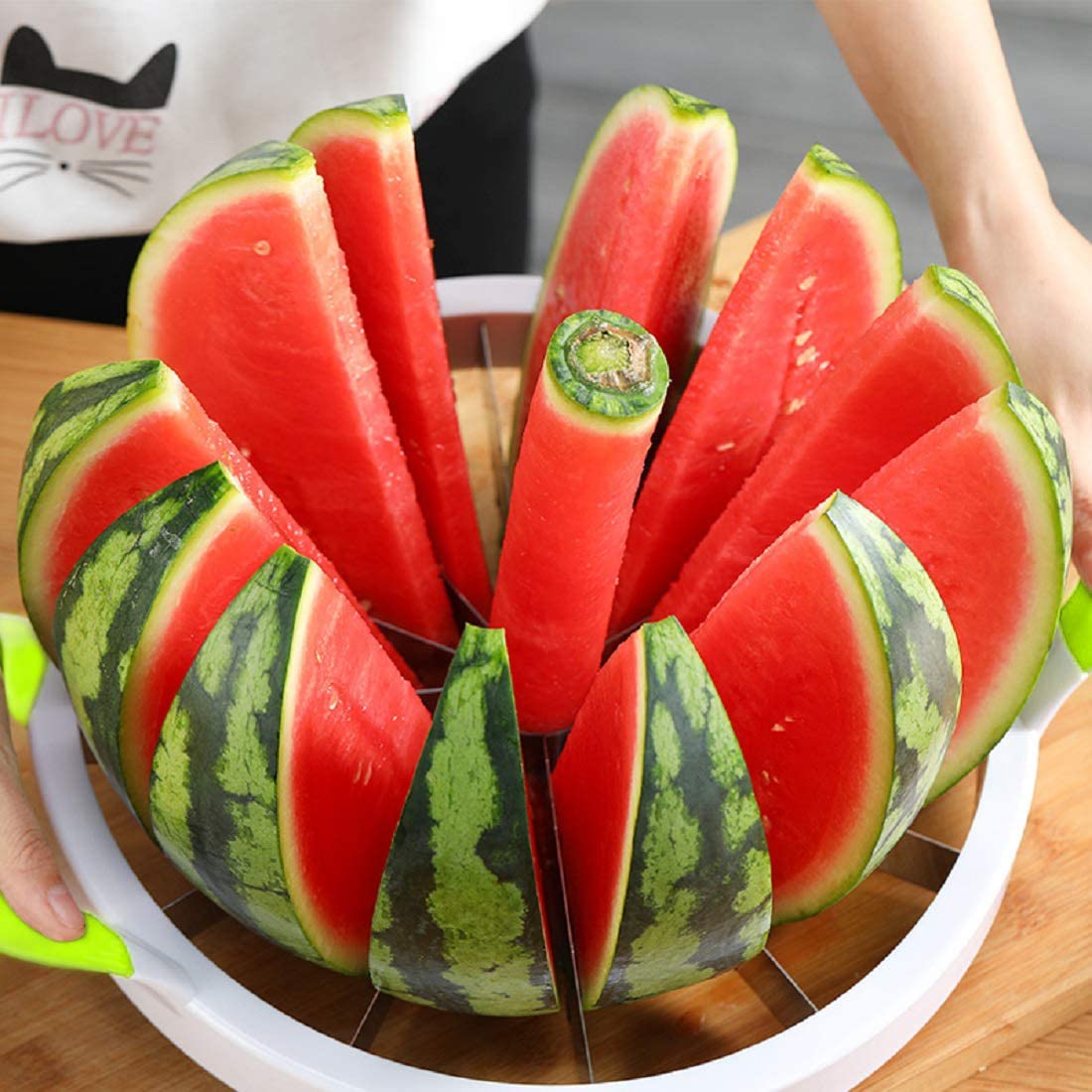 Stainless Steel Fruit Slicer Watermelon Pineapple Chopper Cake Pie Cutter Stainless Steel Fruit Slicer