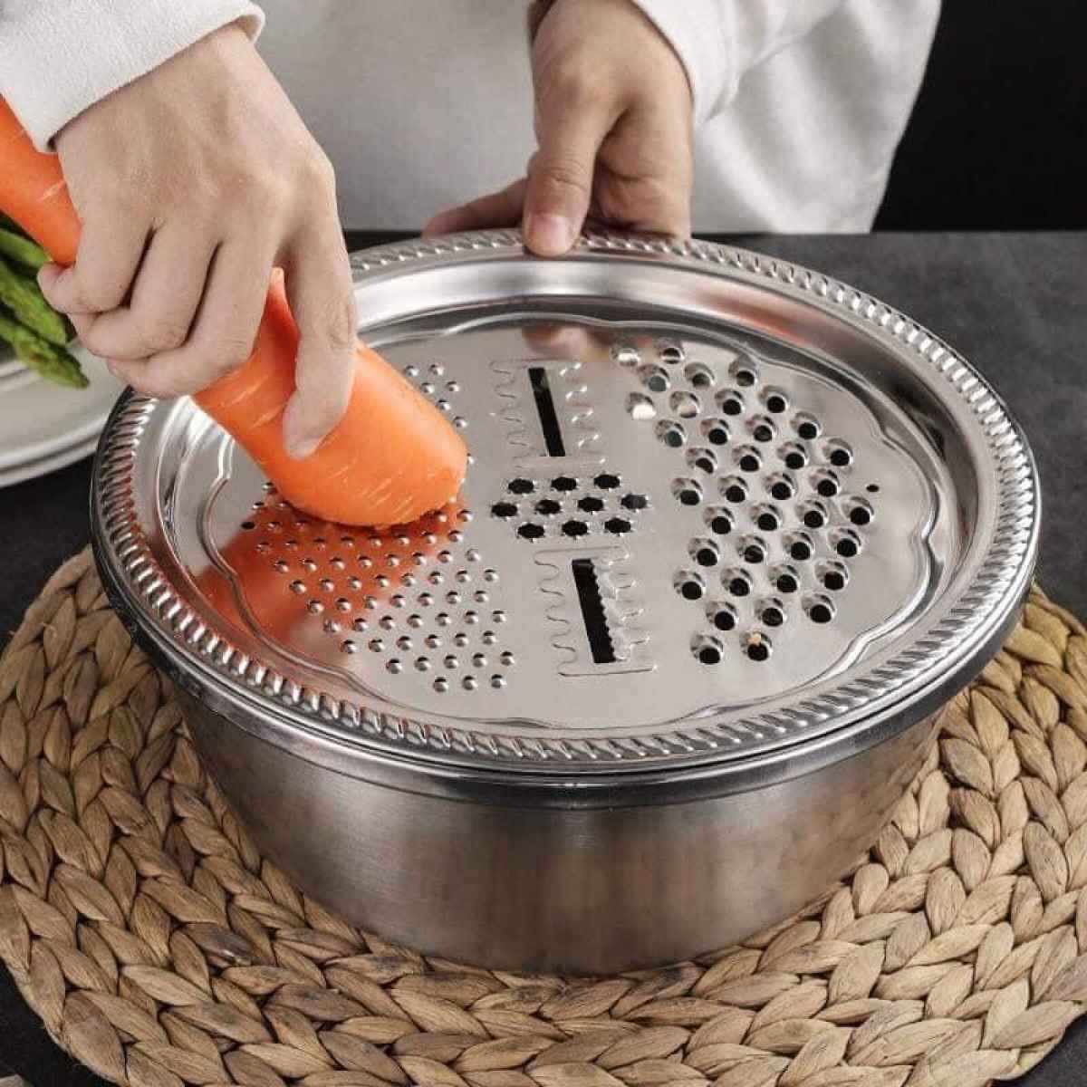 Stainless Steel Strainer Basin Kitchen Vegetable Grater Stainless Steel Strainer Basin Kitchen Vegetable Grater