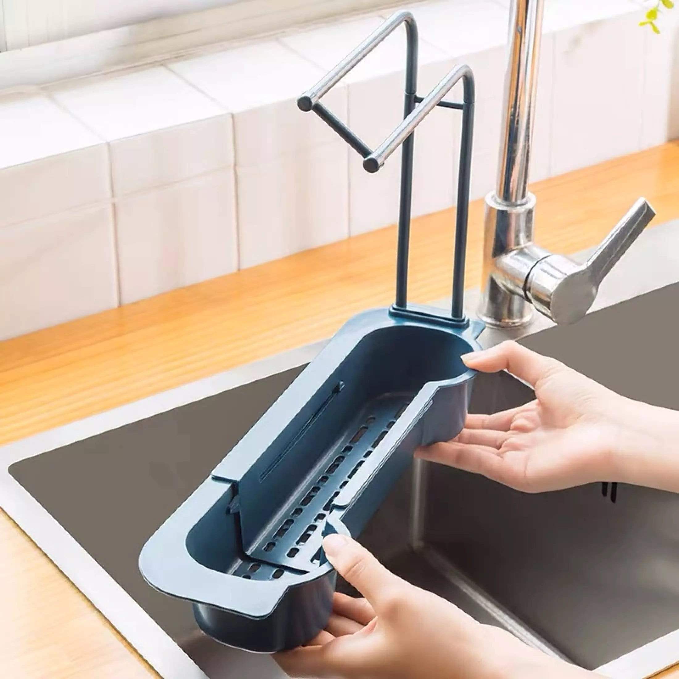 Telescopic Kitchen Sink Drying Rack Above Wash Basin Drainer Telescopic Kitchen Sink Drying Rack