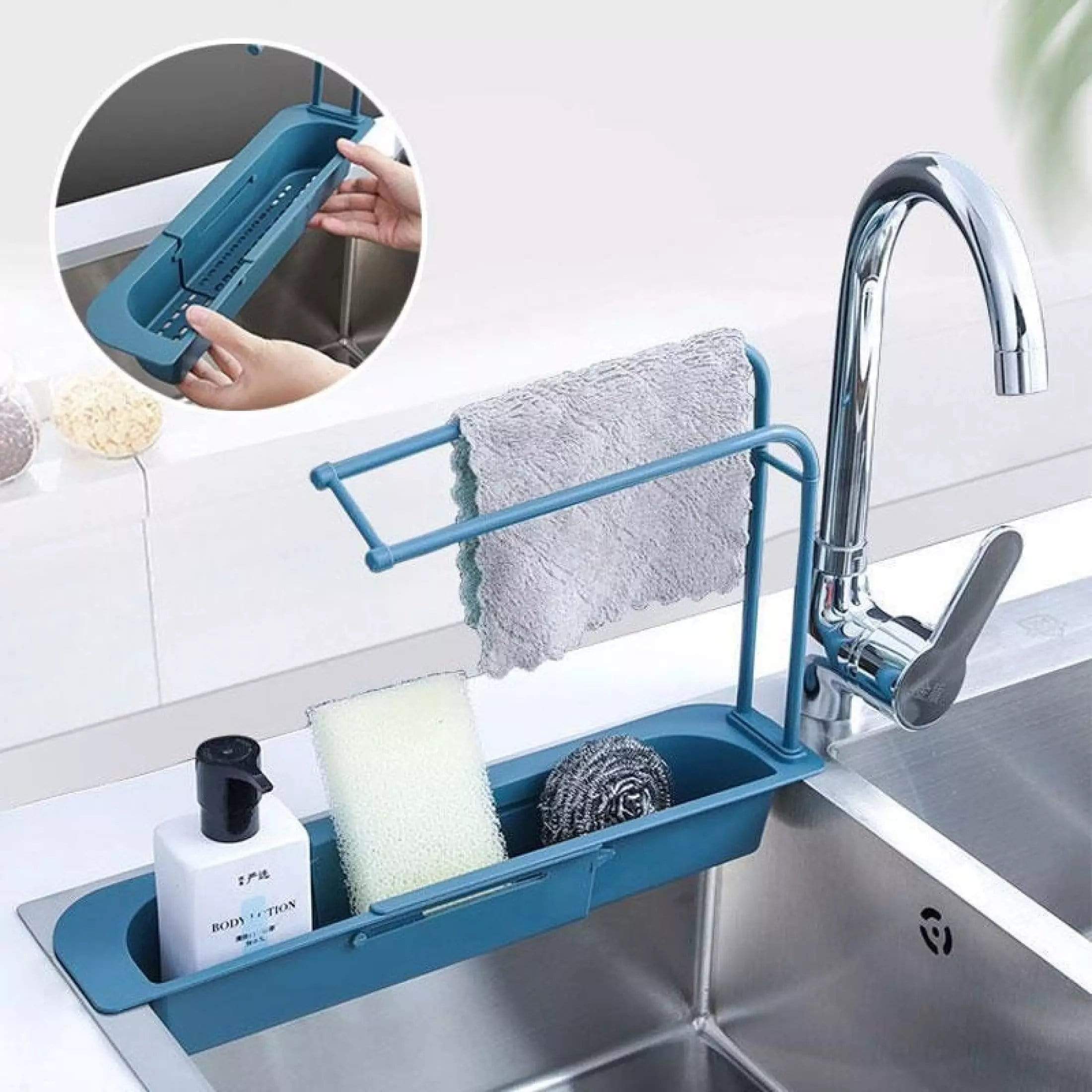 Telescopic Kitchen Sink Drying Rack Above Wash Basin Drainer Telescopic Kitchen Sink Drying Rack