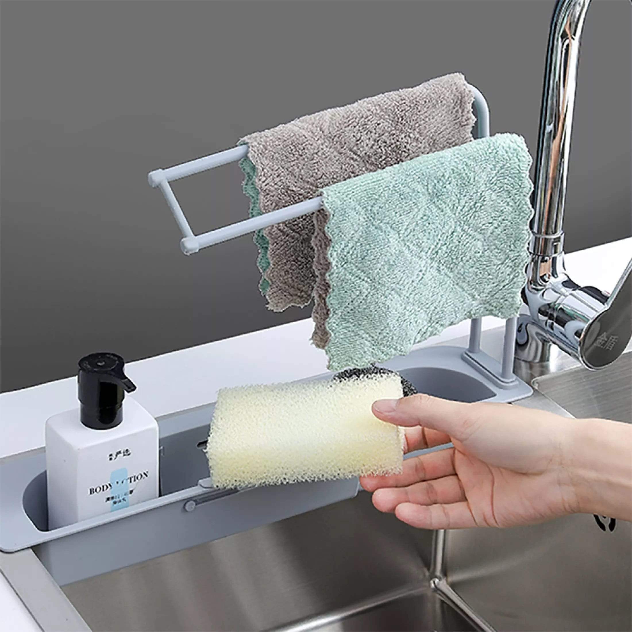 Telescopic Kitchen Sink Drying Rack Above Wash Basin Drainer Telescopic Kitchen Sink Drying Rack