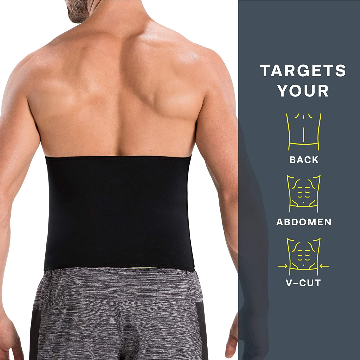 Unisex Body Shaper Hot Sweat Slimming Shaper Belt (Pack of 2) Waist Cinchers Unisex Sweat Shaper (Pack of 2)