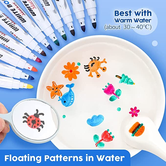 Watercolor Pen Magical Painting Doodling Drawing Marker - Water Painting Pens Water Painting Pens - Pack of 12 with spoon
