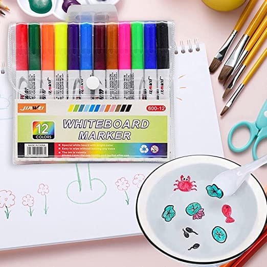 Watercolor Pen Magical Painting Doodling Drawing Marker - Water Painting Pens Water Painting Pens - Pack of 12 with spoon