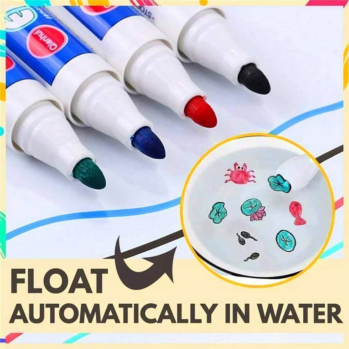 Watercolor Pen Magical Painting Doodling Drawing Marker - Water Painting Pens Water Painting Pens - Pack of 12 with spoon
