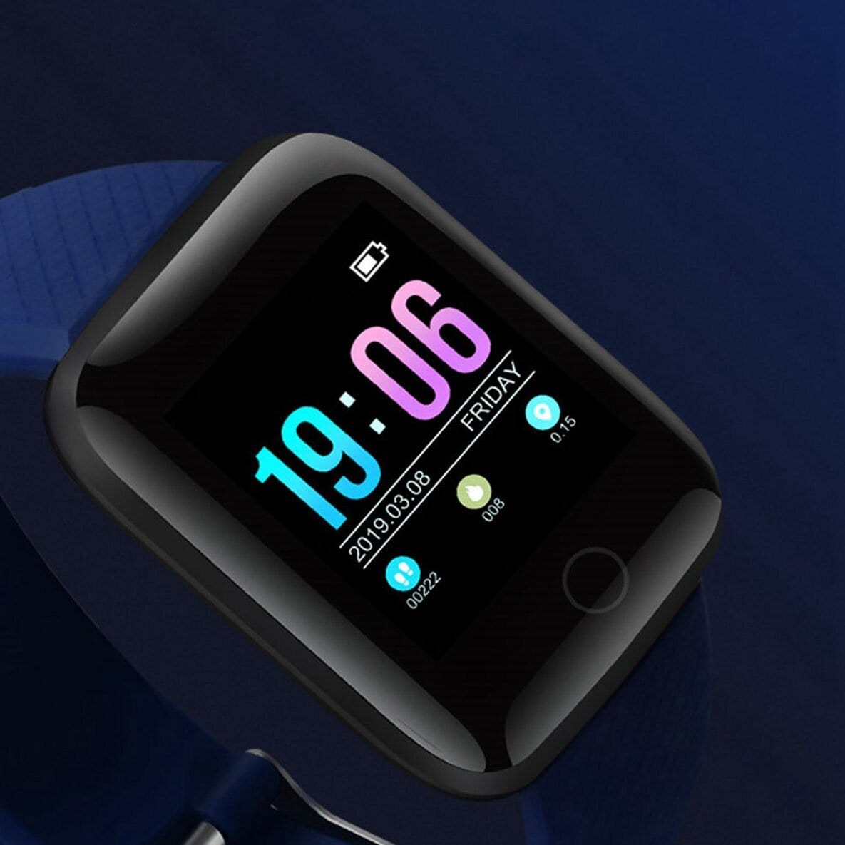 Waterproof Bluetooth Sport Watch Best Fitness Tracker for Workout Smart Watches Blue Bluetooth Smartwatch